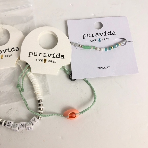 NWT pura vida set of 3 bracelets Sunny - Picture 2 of 4